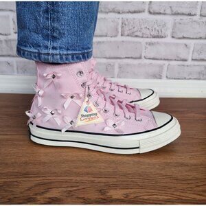 ⭐Converse Chuck 70 Hi Bow Studded Size 6.5 Men's Shoes Sneakers Pink A14444C⭐